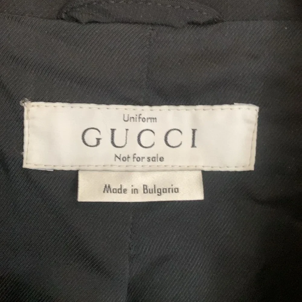 Gucci classic black Employee Uniform wool blazer